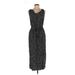 Apt. 9 Casual Dress - Midi Scoop Neck Sleeveless: Black Dresses - Women's Size Large Petite