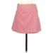 Rip A-Line Skirt Mini Casual A-Line Skirt Mini: Red Print Bottoms - Women's Size X-Small