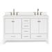 Ariel Bath Cambridge 61 In. W X 22 In. D X 35 In. H Vanity In w/ Quartz Vanity Top In w/ Basin Wood/Quartz Top in White | Wayfair 843012117621