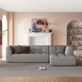 Gray Reclining Sectional - Latitude Run® 110.2*72.8" Modular Modular Combination Living Room Sofa Set, Modern Minimalist Sofa, Living Room Upholstered Sofa Bed, Bedroom | Wayfair