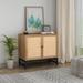 Bay Isle Home™ Ainoa storage credenza, dining cabinet, rattan sideboard w/ 1 Adjustable Inner Shelves Wood in Brown | Wayfair