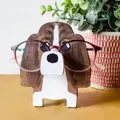 Porte-lunettes en bois sculpté à la main rangement créatif forme animale présentoir à lunettes