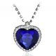 Titanic-Collier Pendentif Coeur d'Océan pour Femme Clip Bleu Amour Strass Complet JOCollar