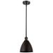 Metal Bristol 7.5"W Oil Rubbed Bronze Pendant With Oil Rubbed Bronze S