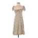 Shein Casual Dress - A-Line: Tan Dresses - Women's Size X-Small
