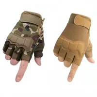 Kinder-Halb finger handschuhe Anti-Rutsch-Trainings schutz Reitsport 8-15 Jahre alte Militär fan