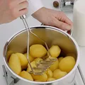 1 stücke Edelstahl Küchengerät Kartoffel stampfer Presse Koch werkzeug Kartoffel püree gewellter