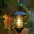Trjgtas 2Pcs Solar Lantern Outdoor Decorative Wall Lantern with Hooks Waterproof Metal Solar Outdoor Lights with Clear Glass