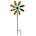 Wozhidaoke Rainbow Colors Spinning Garden Stake Windmill Outdoor Garden Patio Decoration Standard