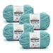 BernatÂ® Baby Blanket Sparkleâ„¢ #6 Super Bulky Polyester Yarn Seaside 10.5oz/300g 220 Yards (4 Pack)