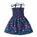 EHQJNJ Baby Girl Fall Outfits 9 Months Toddler Baby Girl Dresses Casual Sleeveless Straps Cute Floral Princess Sundress Summer Clothes Outfits 12 Months 5 Years Dark Blue Camouflage