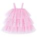 EHQJNJ Baby Girl Fall Outfits Toddler Girls Sleeveless Star Sequin Tulle Ruffles Princess Dress Dance Party Dresses Clothes Pink Floral For Girls 12-14 Year Old