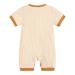 mveomtd Summer 1 Piece Outfit Baby Girls Boys Cotton Ribbed Romper Jumpsuit Short Sleeve Playsuit Harem Pants Clothes Toddler Boy Summer Pajamas Clothes for Little Boy