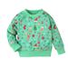 ASFGIMUJ Boys Zip Up Hoodie Toddler Baby Unisex Spring Summer Print Round Neck Long Sleeve Hoodie Sweatshirt Toddler Sweatshirt Green 1 Years-2 Years