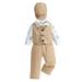 Fall Baby Girl Outfits Boys Long Sleeve Tops And Pants Vest Coats Hat 4Pcs Gentleman Bowtie Set&Outfits Overalls Girls Clothing Sets Khaki 6 Months-12 Months