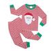 Toddler Girl Outfits Little Boys Christmas Pajamas Sets Cotton Sleepwear Long Sleeve 2 Pcs Girls Clothing Sets Red 12 Months-18 Months