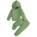 Fall Outfits For Girls Baby Boy Clothes Long Sleeve Hoodie Sweatshirt Top + Jogger Pants Outfit Set Fall Winter Sweatsuit Baby Boy Fall Outfits Green 3 Months-6 Months