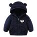TMOYZQ Toddler Girls Boys Cute Fleece Jacket Bear Ear Hoodie Sweater Zip Up Warm Snowsuit Cute Teddy Coat Infant Baby Fall Winter Outerwear Baby Clothes Size 6 Months-3T