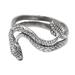 'Traditional Snake-Shaped Sterling Silver Band Ring from Bali'