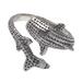 'Megalodon-Shaped Sterling Silver Wrap Ring from Bali'