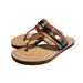 Coach Shoes | Iob Euc Coach Two Tone T-Strap Leather Thong Sandal In Saddle / Black | Color: Black/Brown | Size: 7