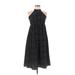 Shein Casual Dress - Midi Halter Sleeveless: Black Dresses - Women's Size 9