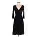 Jones New York Casual Dress - Midi: Black Solid Dresses - Women's Size 6