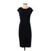 Graham & Spencer Casual Dress - Sheath Crew Neck Short sleeves: Black Print Dresses - Women's Size P
