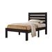 Latitude Run® Coltson Espresso Panel Bed w/ Slatted Headboard Metal in Brown | 39.5 H x 64.5 W x 84.5 D in | Wayfair