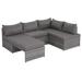 Latitude Run® Sandile 85.5" Wide 5 - Person Outdoor Seating Group w/ Cushions Wicker/Rattan in Gray | 26.5 H x 85.5 W x 25.3 D in | Wayfair