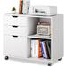 Ebern Designs Verdier 3-Drawer Mobile Lateral Filing Cabinet Wood in White | 23.6 H x 31.5 W x 15.7 D in | Wayfair 5F30AF7888BB430AAC2350073C79A88B