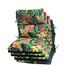 Red Barrel Studio® 4 - Piece Outdoor Seat/Back Cushion Polyester in Black/Green | 4.5 H in | Wayfair 933378146A4B481D8989FC4D31CD08E4