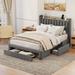 Latitude Run® Heere Queen Storage Standard Bed Upholstered, Steel in Gray | 48.03 H x 87.8 W x 62.2 D in | Wayfair 1E409CCF0CA64447BA106758282E307B