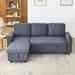 Gray Reclining Sectional - Latitude Run® Mannot 2 - Piece Upholstered Sectional, Wood | 33.4 H x 78.5 W x 50 D in | Wayfair