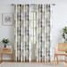 Orren Ellis Backtab Rod Pocket Jacobean Floral Semi Sheer Curtains Boho Linen in Blue/Green/White | 84 H x 52 W in | Wayfair