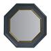 House of Hampton® 32 Inch Octagonal Shape Wooden Floating Frame Flat Wall Mirror, Gray | 31.5 H x 31.5 W x 1.2 D in | Wayfair