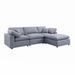 Gray Sectional - Latitude Run® Modern Modular Sectional Sofa Set Linen | 31.5 H x 116.9 W x 78 D in | Wayfair 893F08E6FD214F68A6938F989E82BF6B