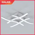 Plafonnier LED au Design Moderne Incurvé, Luminaire de Plafond Disponible en 3 Couleurs Changeantes, Idéal pour un Salon, une Salle à Manger, une Chambre à Coucher ou un délégations, 24W