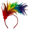 Bandeau de sauna en plumes vintage pour cheveux fins bandeau créatif coloré pièce de sauna