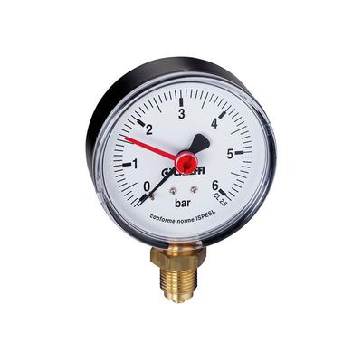 Caleffi - Manometer 1/4' uni 2,5 -20-90 Grad 0-6 bar Image