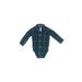 Carter's Long Sleeve Onesie: Green Plaid Bottoms - Size 12 Month