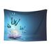 Junzan Waterproof Pet Blanket Dog Blankets Butterflies And Waterlily In Water Pattern Printing Super Soft Warm Urine Proof Washable Outdoor Pet Blanket For Puppy Large Dogs & Cats