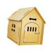 Toysmith Wooden Pet House Dog Kennel Wooden Outdoor Indoor Breathable Cat Bed with Removable Roof for Guinea Pig Hamster Play Sleeping 44cmx57cmx58.5cm