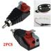 2Pcs Speaker Wire A/V Cable To Audio Male Rca Connector Adapter Jack Press Plug