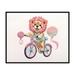 Poster Master Baby Lion Riding a Bicycle Poster - Lion Print - Pink Bicycle Art - Safari Art - Gift for Boys Girls & Parents - Funny Decor for Bedroom Kid s Room or Nursery - 16x20 UNFRAMED Wall Art