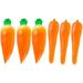 6 Pcs Mini Carrots Fake Veggies Birthday Decoration for Girl Household Easter Centerpieces Artificial Plastic
