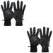 2 Pairs Waterproof Gloves Ski Skid-proof Outdoor Riding Bicycling Mitten Exercise
