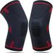 Knee Braces for Knee Pain Knee Support Women Men 2 Pack. Knee Compression Sleeve Knee Pads for Weightlifting. Working Out. Gym. Running. Arthritis. Sports (Large. Red)