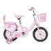 Walmeck Kids Bike 12-20in Bicycle for Girls with Training Wheels and Basket Ages 3-13 Years Fash Wheel