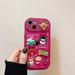 Creative IPhone Case Cute Christmas 3D Doll With Flip Mirror Phone Case Soft TPU Silicone Phone Case With Funny Pendant